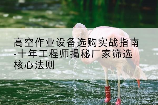 同心剪叉式升降机厂家-高空作业设备选购实战指南-十年工程师揭秘厂家筛选核心法则